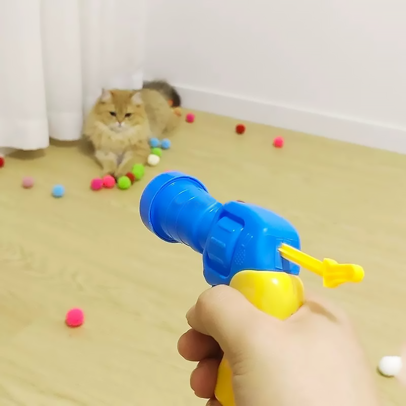 Interactive cat gun